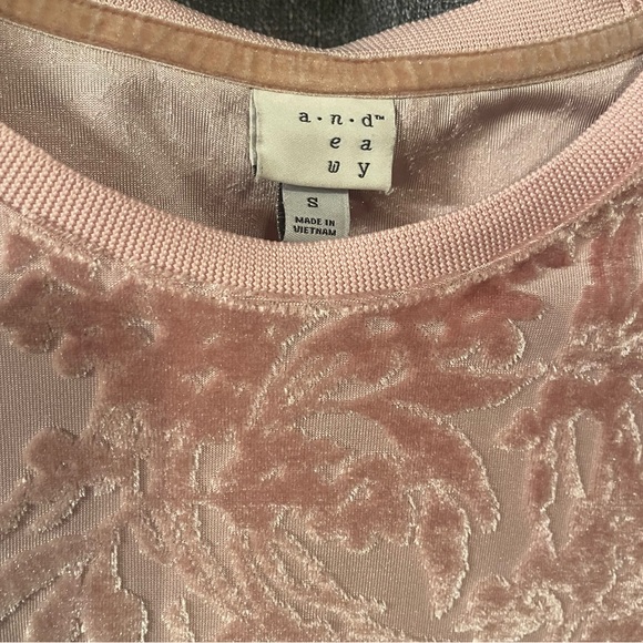 A New Day Blush Velvet Floral Top - Picture 4 of 4